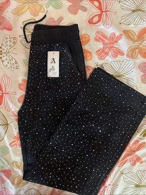 High-Rise Black Jeweled Women’s Jeans